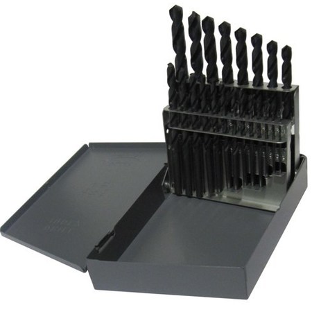 DRILL AMERICA 1/16"-3/8"x64ths 21Pc. HSS Jobber Length Drill Bit Set DWD21J-LH-SET